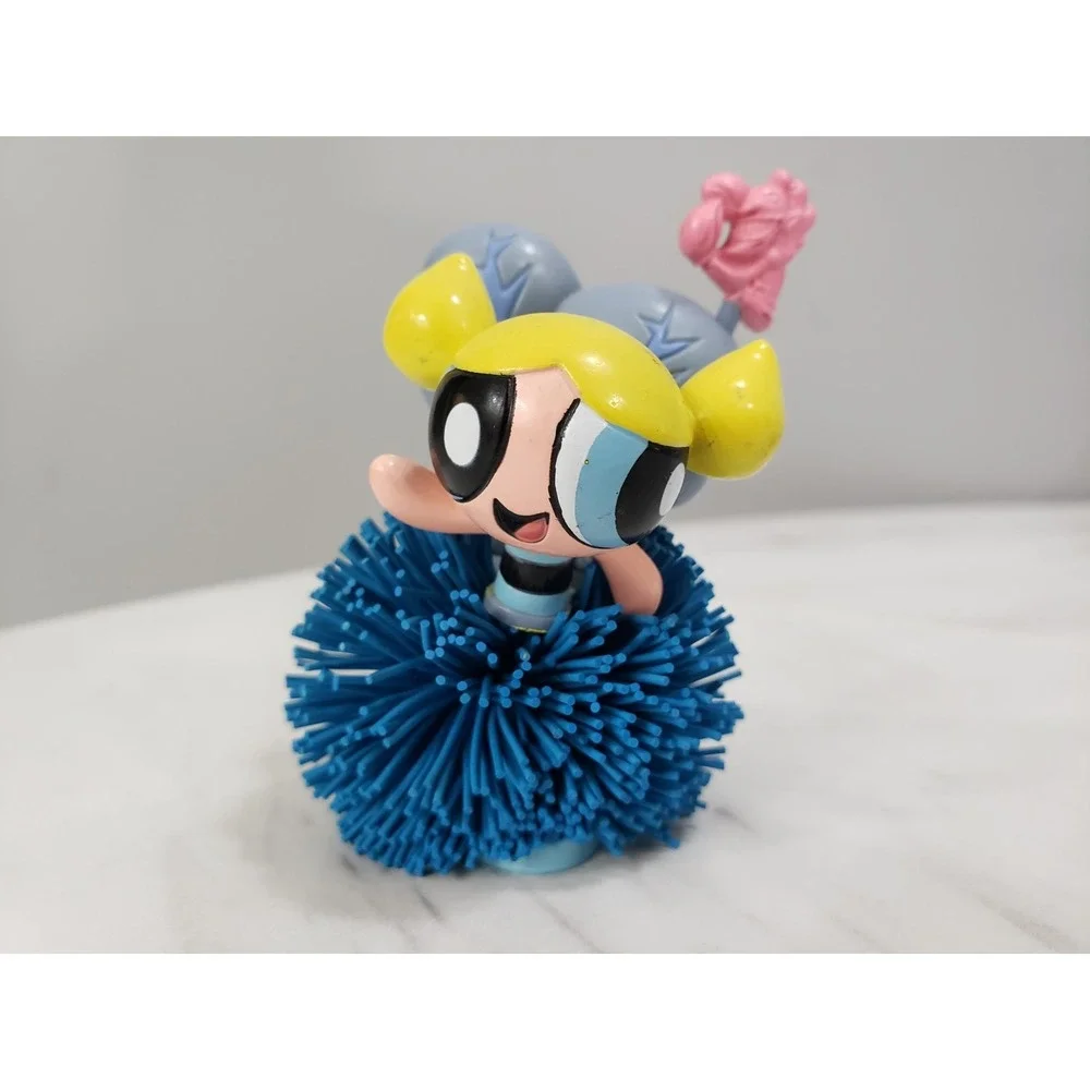Powerpuff Girls Small PVC Action Figure Koosh Ball Cake Topper 2000 Bubbles